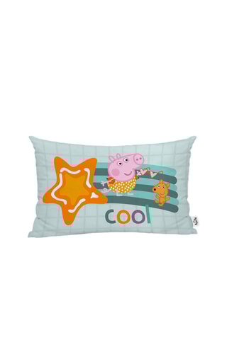 Housse de coussin Peppa Pig - Turquoise et orange
