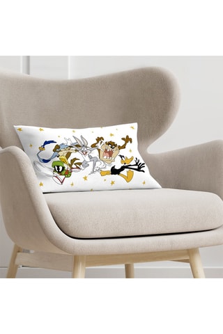 Housse de coussin Looney Tunes - Blanc et jaune