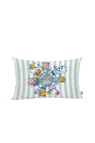 Housse de coussin Peppa Pig - Bleu ciel et blanc