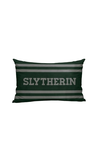 Housse de coussin Serpentard Harry Potter - Vert foncé et gris