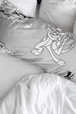 Taie d'oreiller en coton 69 fils/cm² Looney Tunes - Gris
