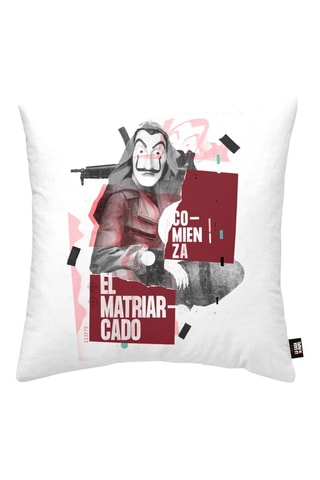 Housse de coussin La casa de papel - Blanc - 45 x 45 cm