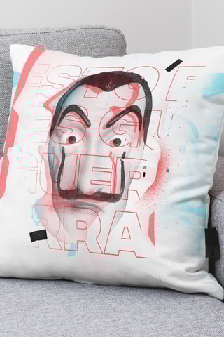 Housse de coussin La casa de papel - Blanc - 45 x 45 cm