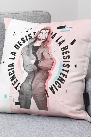 Housse de coussin Berlin La casa de papel - Blanc - 45 x 45 cm