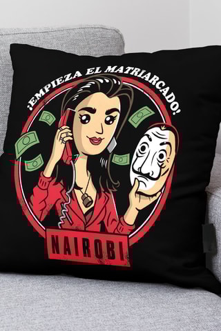 Housse de coussin Chibi La casa de papel - Noir - 45 x 45 cm