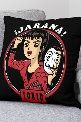 Housse de coussin Chibi La casa de papel - Noir - 45 x 45 cm