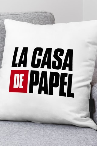 Housse de coussin La casa de papel - Blanc - 45 x 45 cm