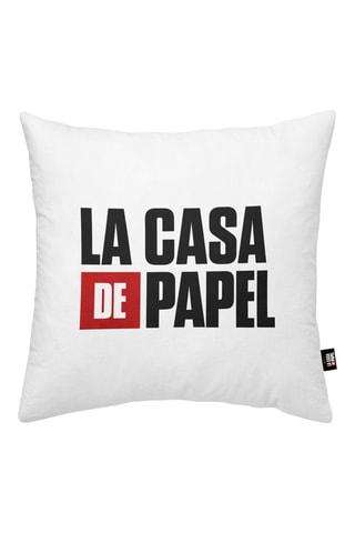 Housse de coussin La casa de papel - Blanc - 45 x 45 cm