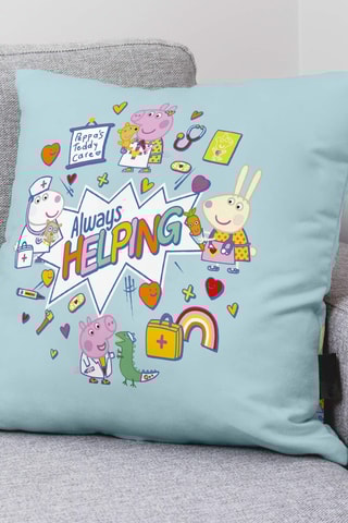 Housse de coussin Always Helping - Bleu - 45 x 45 cm