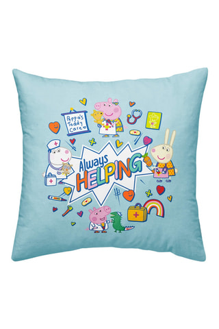 Housse de coussin Always Helping - Bleu - 45 x 45 cm