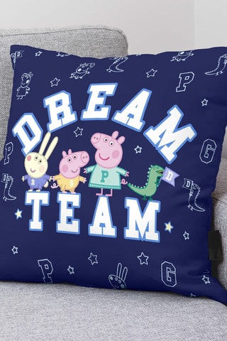 Housse de coussin Dream Team Peppa Pig - Bleu foncé - 45 x 45 cm