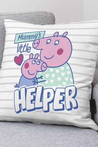 Housse de coussin Mummys Helper Peppa Pig - Blanc - 45 x 45 cm