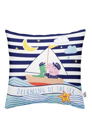 Housse de coussin Sea Peppa Pig - Bleu marine - 45 x 45 cm