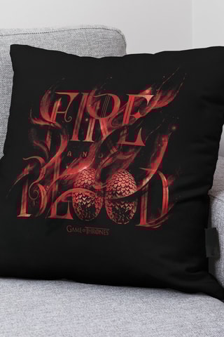 Housse de coussin Fire Blood - Noir - 45 x 45 cm