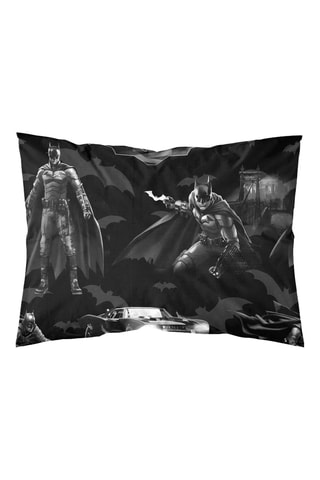 Taie d'oreiller en coton 69 fils/cm² Batman La Ligue des Justiciers DC Comics - Noir