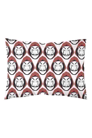 Taie d'oreiller en coton 69 fils/cm² La casa de papel - Blanc