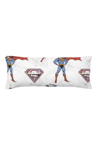 Taie d'oreiller en coton 69 fils/cm² Superman La Ligue des Justiciers DC Comics - Blanc