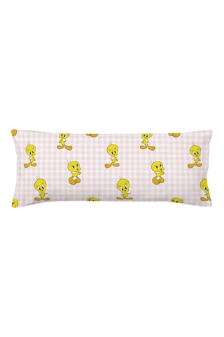 Taie d'oreiller en coton 69 fils/cm² Tweety Tom et Jerry - Rose
