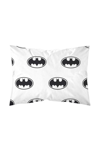 Taie d'oreiller en coton 69 fils/cm² Batman La Ligue des Justiciers DC Comics -  Noir et blanc
