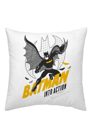 Coussin Batman La Ligue des Justiciers DC Comics - Blanc - 45 x 45 cm