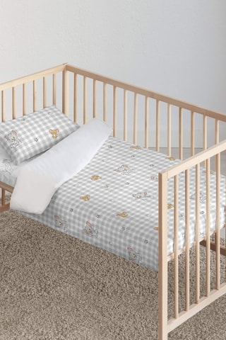 Housse de couette réversible Tom et Jerry - Bleu clair