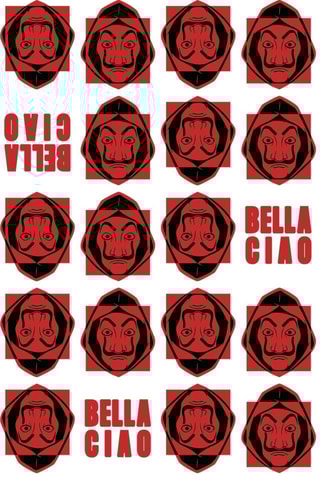 Nappe antitache La casa de papel - Blanc