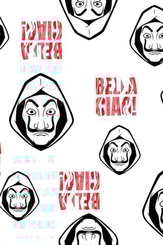 Nappe antitache La casa de papel - Blanc