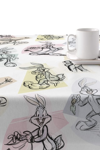 Nappe antitache Looney Sketch Looney Tunes - Blanc