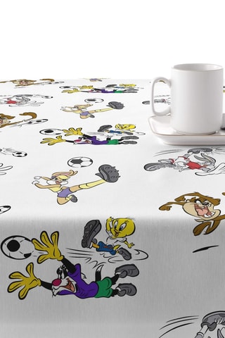 Nappe antitache Soccer Looney Tunes - Blanc