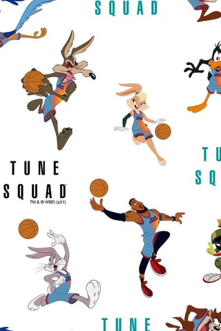 Nappe antitache Tune Squad Looney Tunes - Blanc