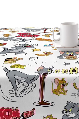 Nappe antitache Tom et Jerry - Blanc