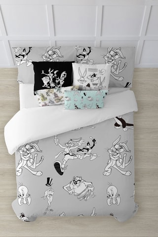 Housse de couette en coton 69 fils/cm²  Looney Tunes - Blanc