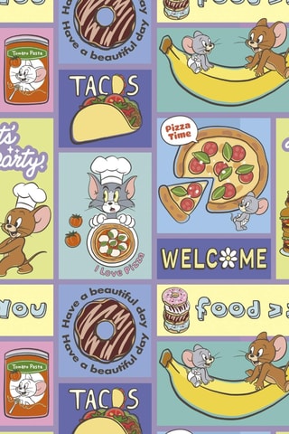 Nappe antitache Tom et Jerry - Bleu