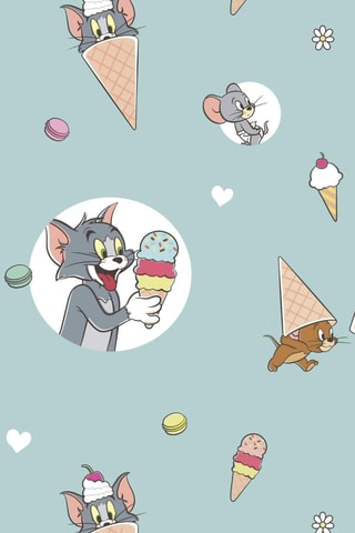 Nappe antitache Tom et Jerry - Bleu