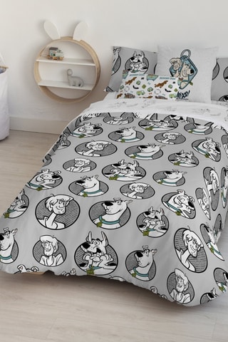 Housse de couette réversible en coton 69 fils/cm² Scoubidou - Gris