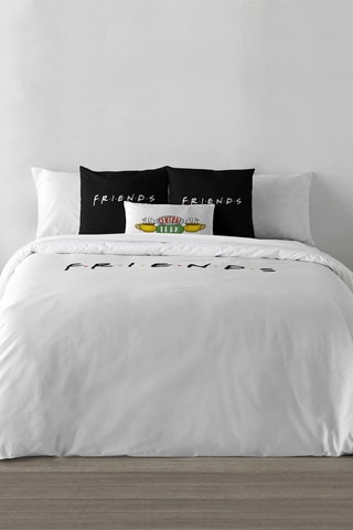 Housse de couette en coton 69 fils/cm²  Friends - Blanc