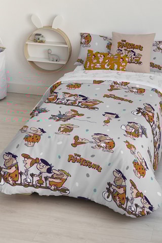 Housse de couette réversible en coton 175 fils/cm² Les Pierrafeu - Gris