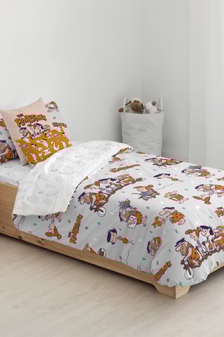 Housse de couette réversible en coton 175 fils/cm² Les Pierrafeu - Gris