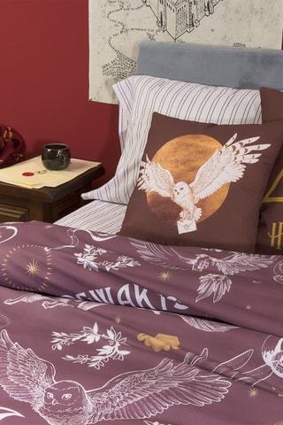 Housse de couette en coton 69 fils/cm² Creatures Harry Potter - Bordeaux