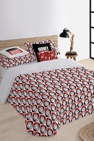 Housse de couette en coton 69 fils/cm²  La casa de papel - Rouge