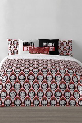 Housse de couette en coton 69 fils/cm²  La casa de papel - Rouge