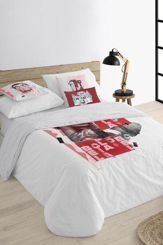 Housse de couette en coton 69 fils/cm² Nairobi La casa de papel - Blanc