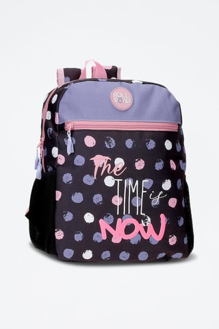 Mochila Azul-escuro e rosa