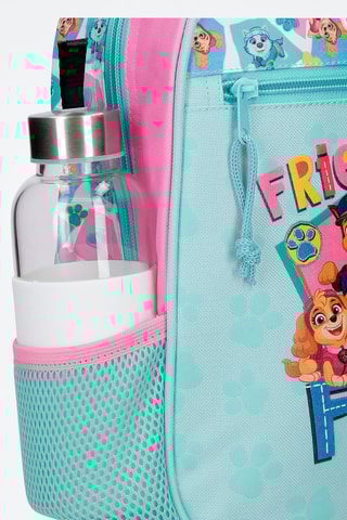 Mochila Patrulha Pata Turquesa e rosa