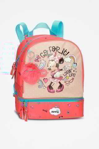 Mochila Minnie Mouse Disney Rosa e turquesa