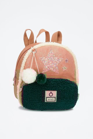 Mochila - Rosa-escuro e verde-pinheiro