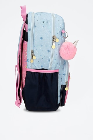 Mochila Dreams Come True Enso - Azul-celeste e rosa