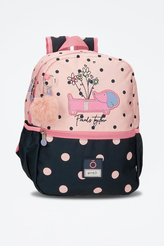 Mochila - Azul-escuro e rosa