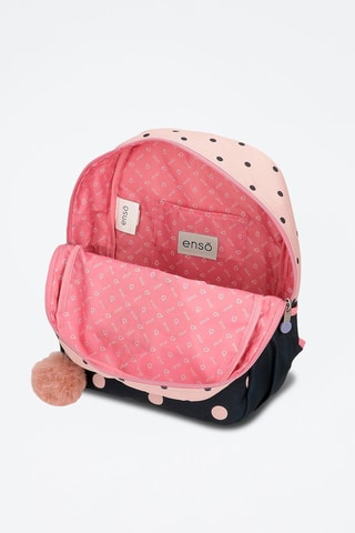 Mochila - Azul-escuro e rosa