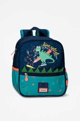 Mochila Enso Dino Artist - Azul-marinho e azul- pato